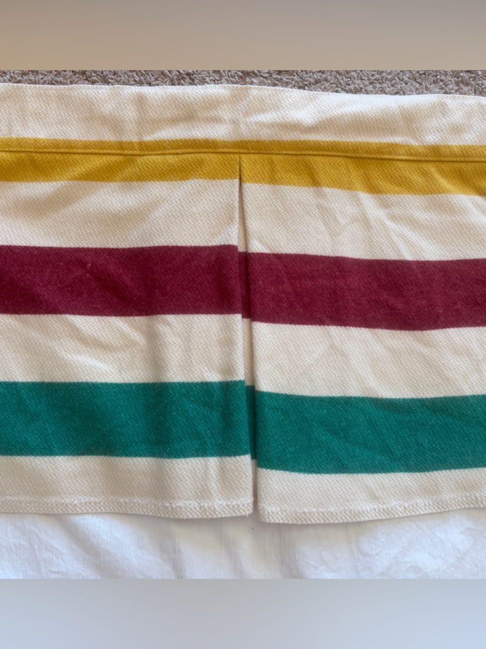 Pair of Custom Made Pleated Bed Skirt Twin Set of 2 Glacier National Park Look